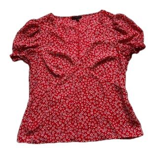 Dynamite Floral Print Short Sleeve Top